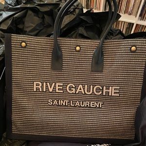 Yves Saint Laurent Rive Gauche woven tote bag